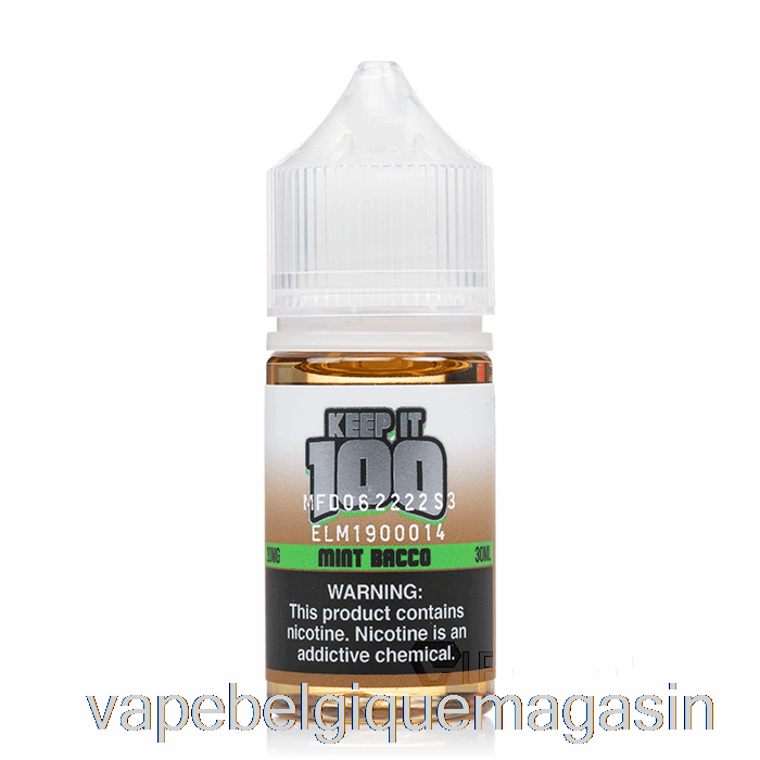 Vape Belgique Menthe Bacco Sels - Garder 100 - 30ml 20mg